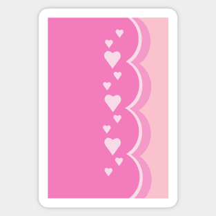 Pink Hearts Sticker